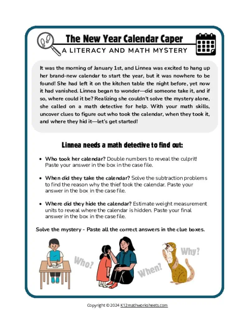 3rd grade math mystery worksheets - k12 math worksheets